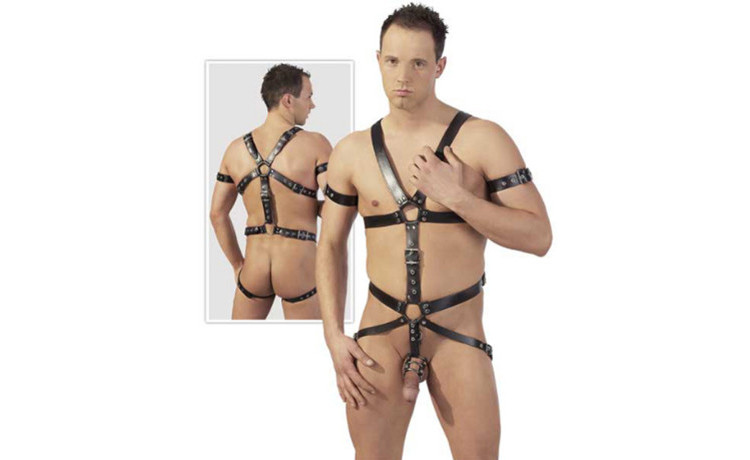 Сбруя для члена на шнуровке купить со скидкой в секс шопе  Фетиш и BDSM  Для генитальных пыток