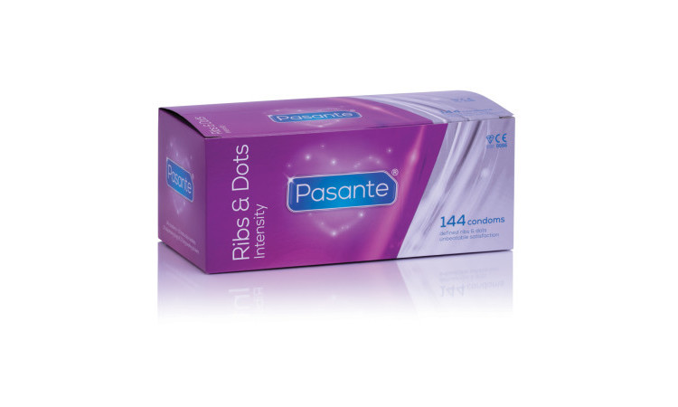 Pasante Ribs & Dots Intensity condoms 144pcs - Image 1.