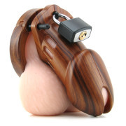 CB-6000 Chastity Cage - Wood - 35 mm - Image 3