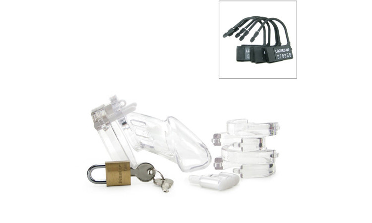 CB-6000 Chastity Cage - Clear - 37 mm - Image 4
